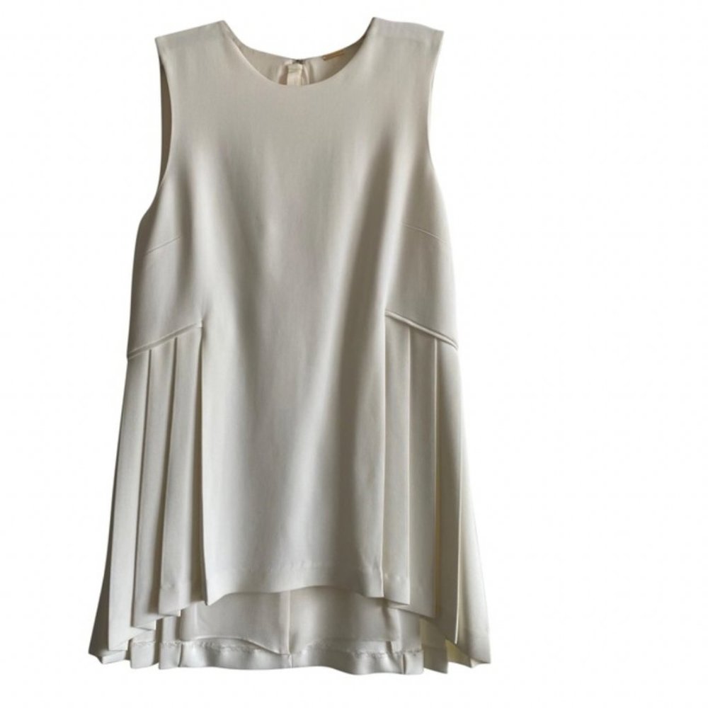 Adam Lippes Off White Pleated Blouse NWOT